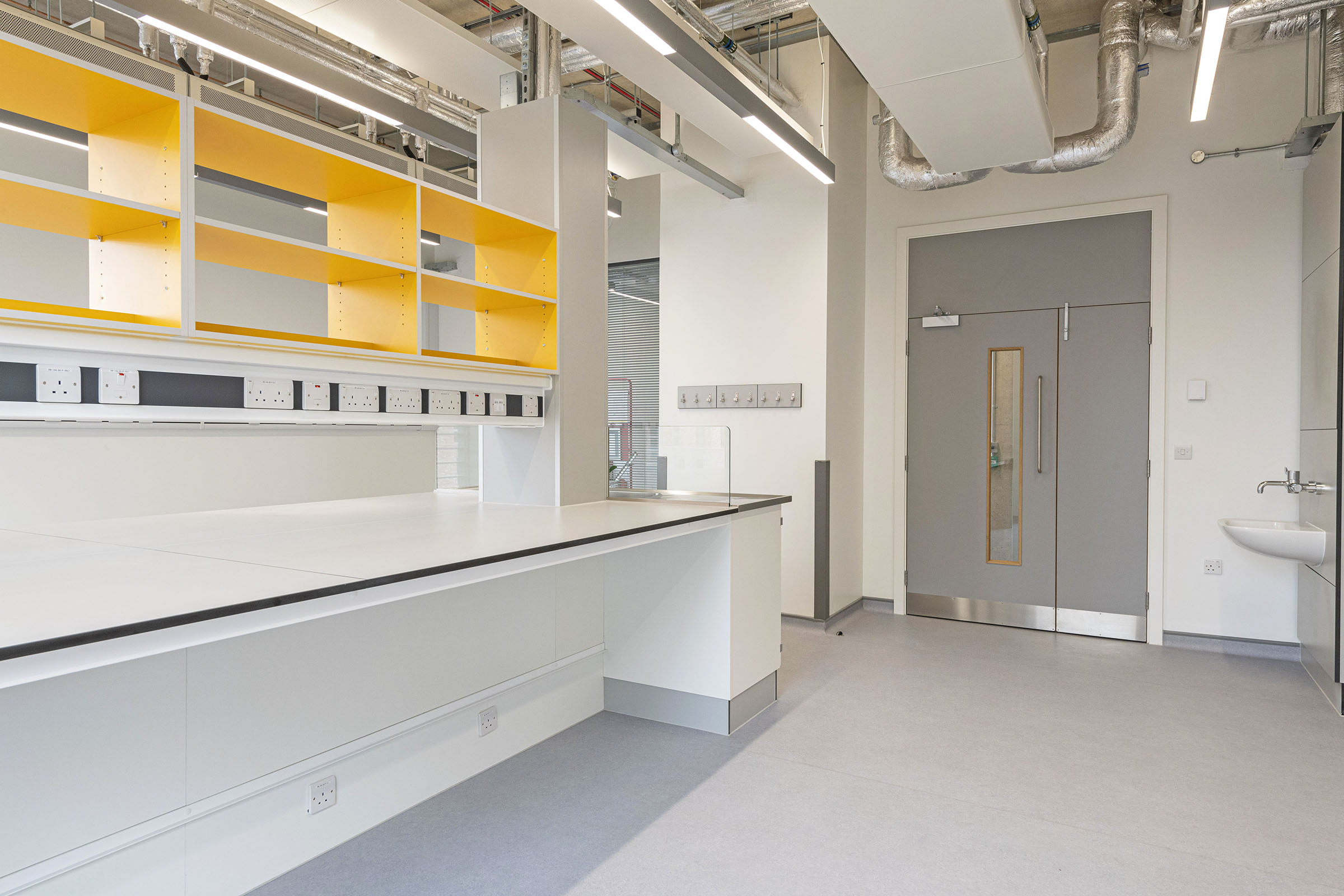 Fire doors in a Pears Building laboratory
